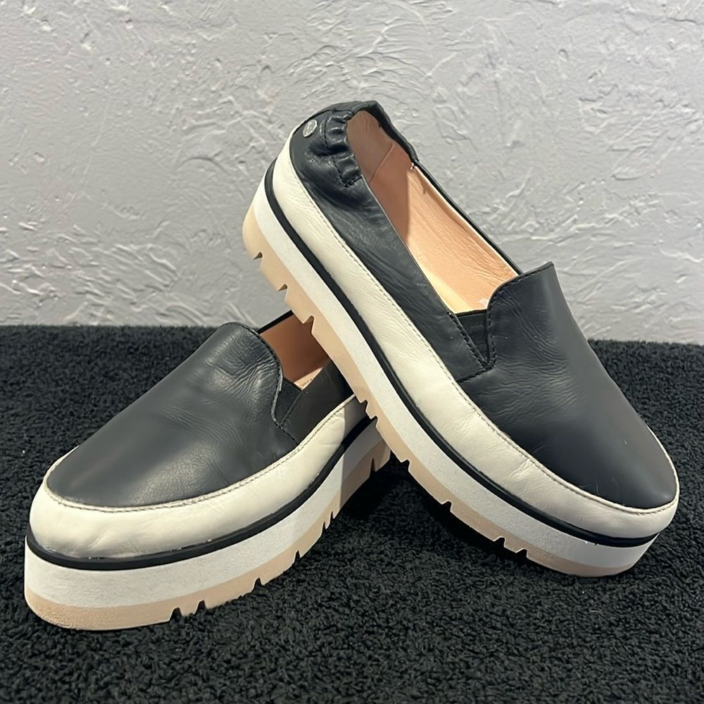 🔥 AGL ATTILIO GIUSTI LEOMBRUNI Platform Slip-on Sneaker Black Sz 36.5 (US 6.5)